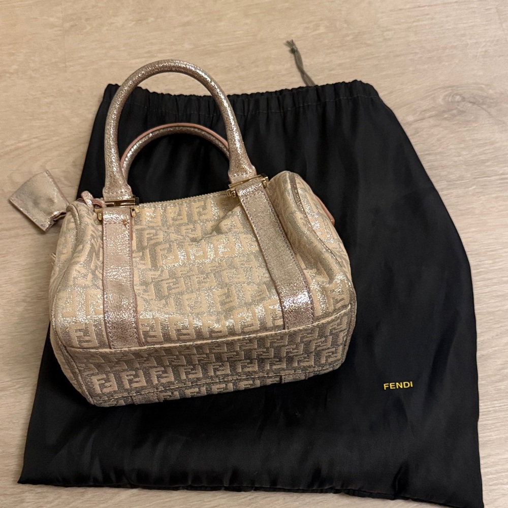 Fendi Shimmering Pink Satchel Used